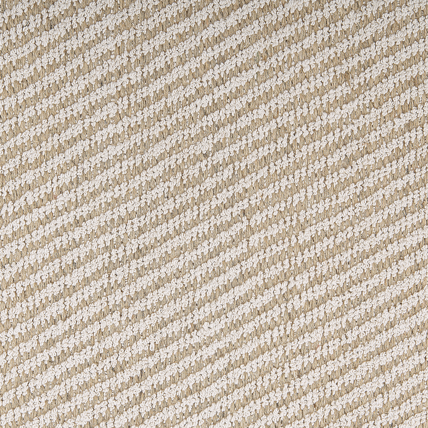 Beige Jute Cotton Area Rug Fringe Handwoven 80 x 150cm