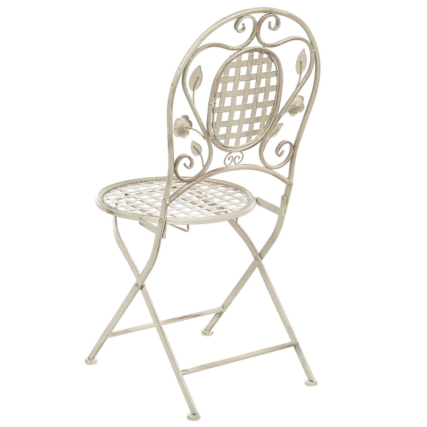 Garden Dining Set Off White 4 Seater Foldable Table Chairs