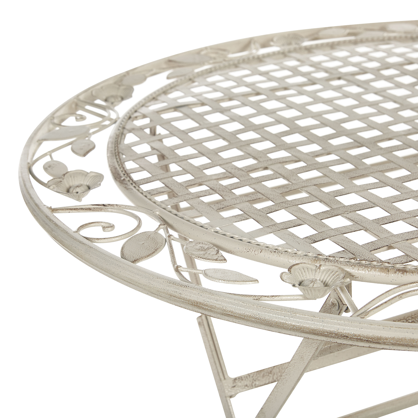 Garden Dining Set Off White 4 Seater Foldable Table Chairs