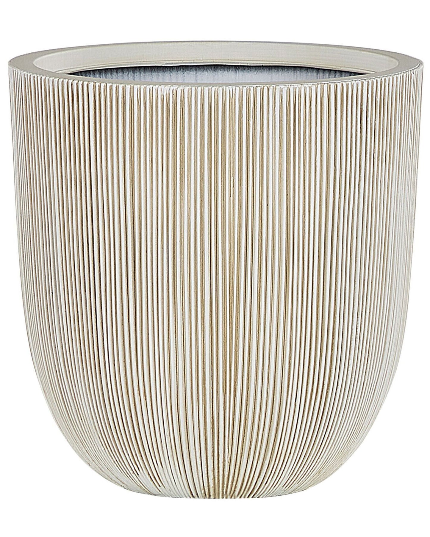 Beige Polyresin Tall Plant Pot 48 x 44cm Modern Minimalist
