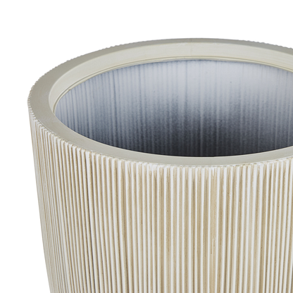 Beige Polyresin Tall Plant Pot 38 x 37cm Modern Outdoor