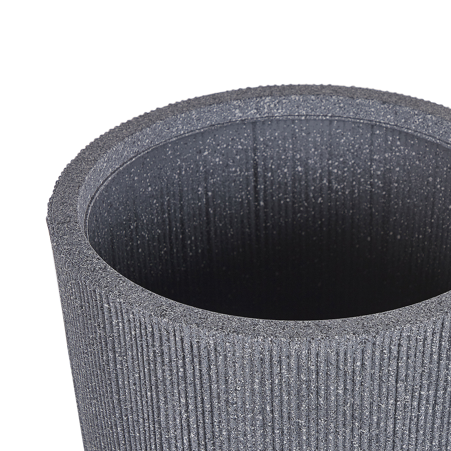 Grey Polyresin Tall Plant Pot 33 x 31cm Minimalist Planter