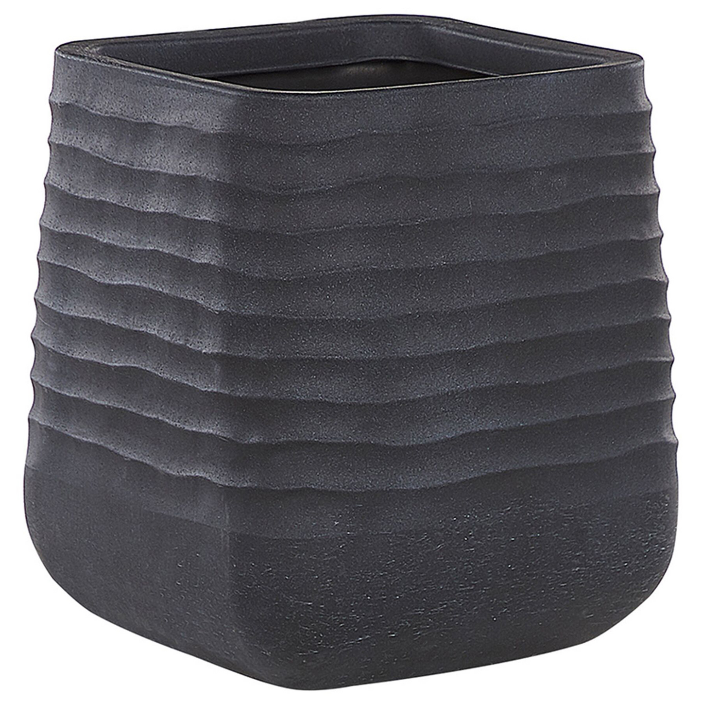 Large Black Polyresin Plant Pot 50 x 49cm UV Resistant