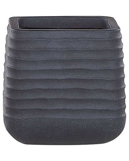 Black Polyresin Plant Pot Square 28 x 27cm UV Resistant