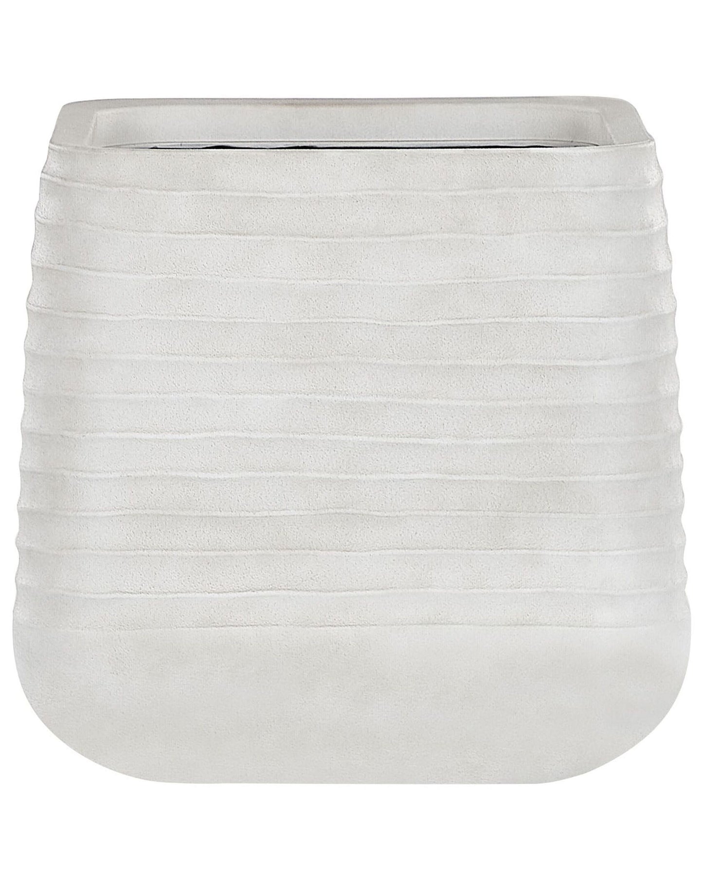 Large Polyresin Plant Pot Dirty White UVResistant 50 x 49cm