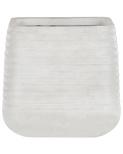 Large Polyresin Plant Pot Dirty White UVResistant 50 x 49cm