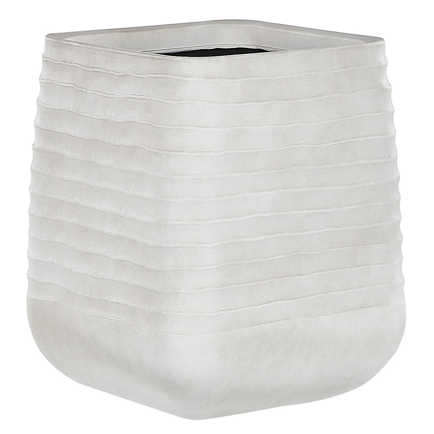 Large Polyresin Plant Pot Dirty White UVResistant 50 x 49cm