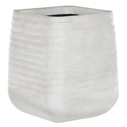 Large Polyresin Plant Pot Dirty White UVResistant 50 x 49cm