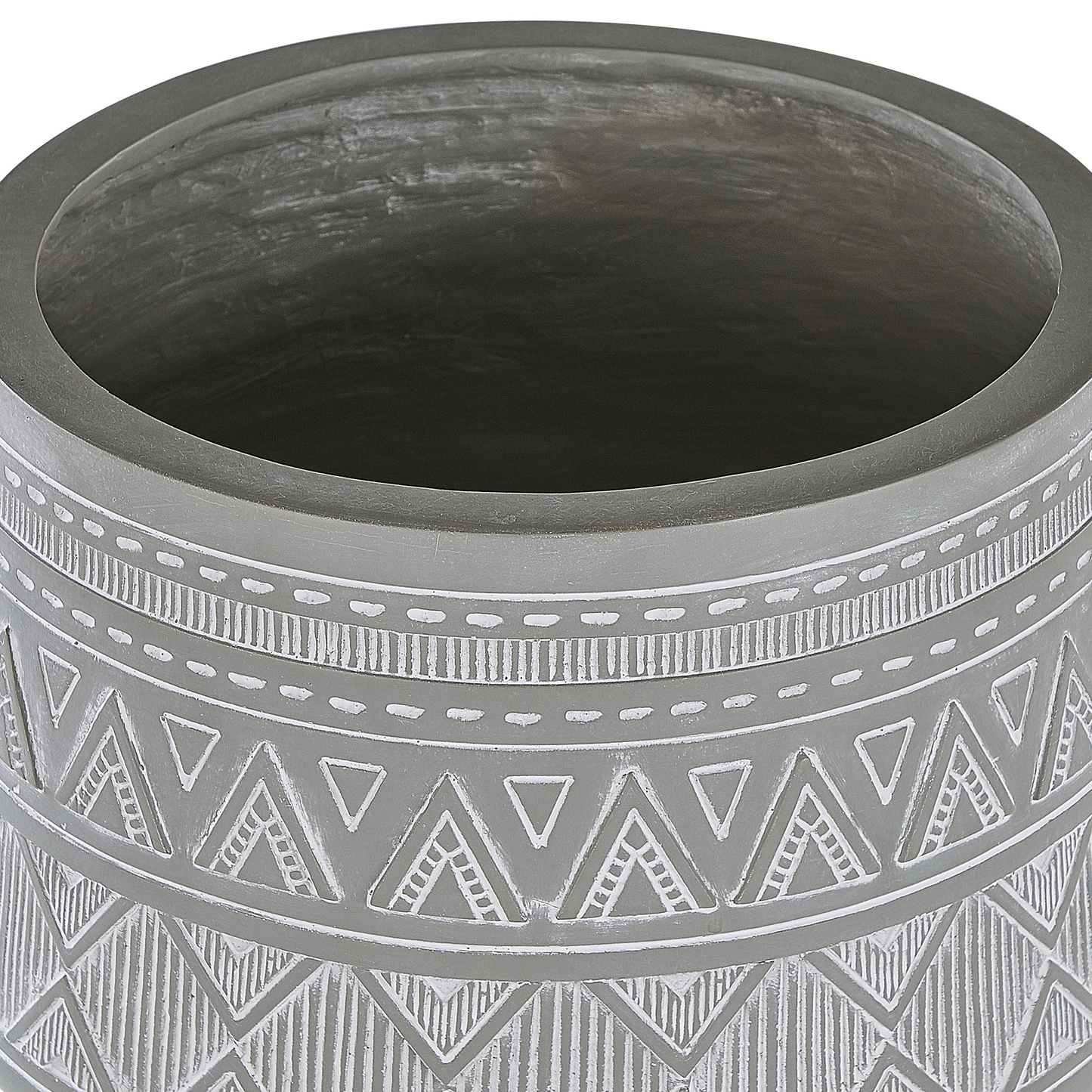 Plant Stand Light Grey Magnesium Round Wood Base Boho Tall