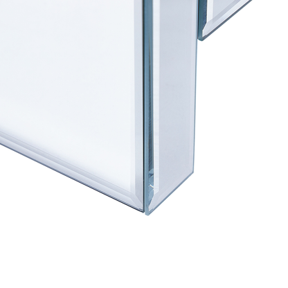 Living Silver Mirrored Glass 3 Drawer Nightstand 60 x 30 x 30cm