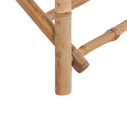 Set Of 2 Natural Wood Folding Directors Chairs With Side Table For Indoor And Outdoor Use