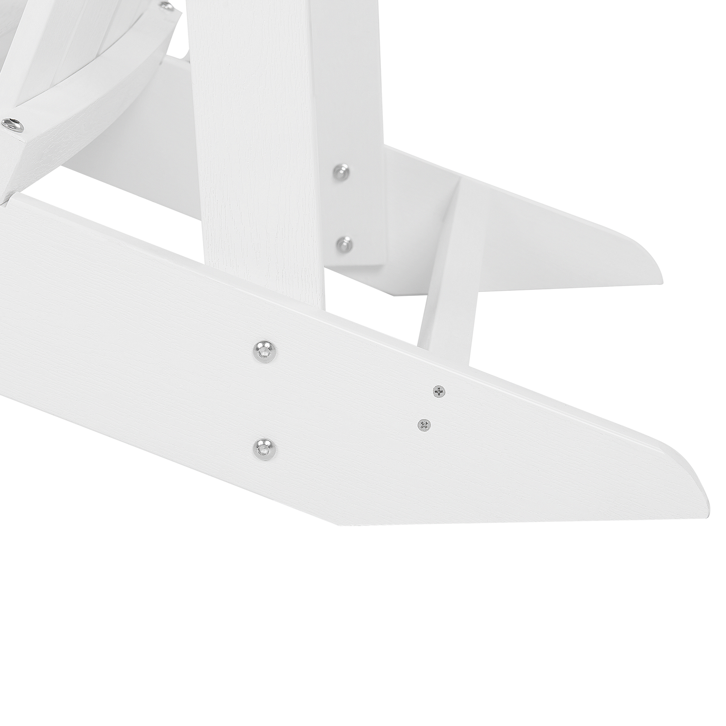 White Plastic Wood Chair With Footstool Weatherproof