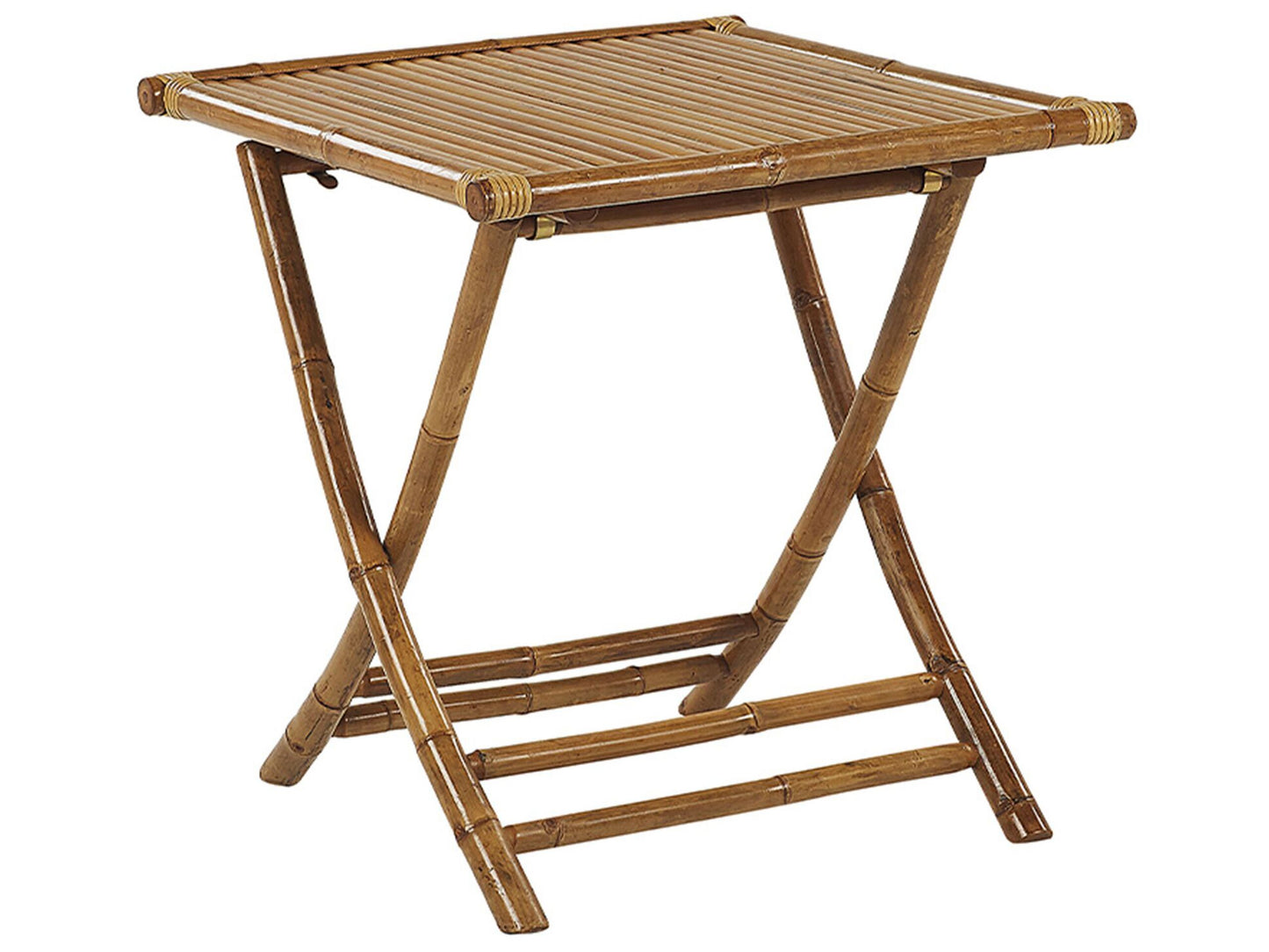 Foldable Bistro Table 70 x 70cm Natural Wood Indoor Outdoor