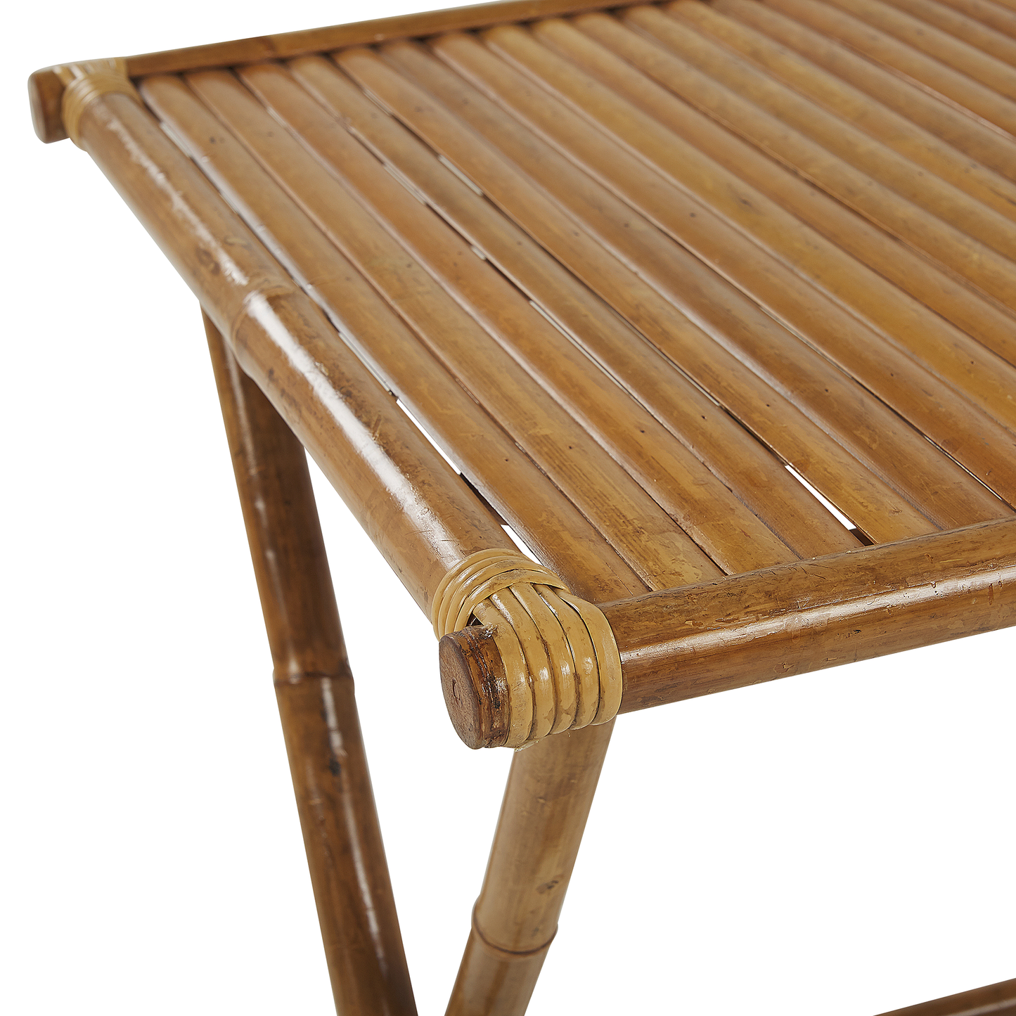 Foldable Bistro Table 70 x 70cm Natural Wood Indoor Outdoor