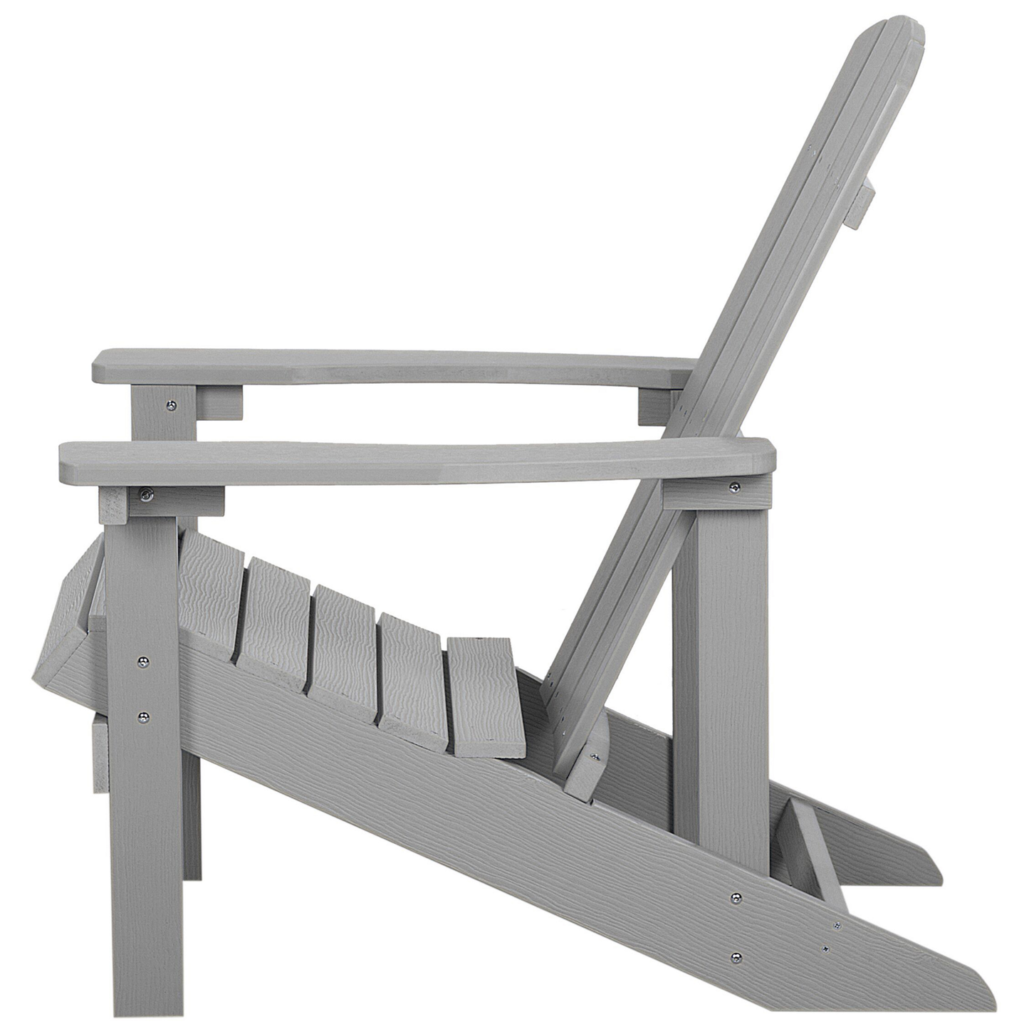 Garden Chair With Footstool Light Grey Weatherproof