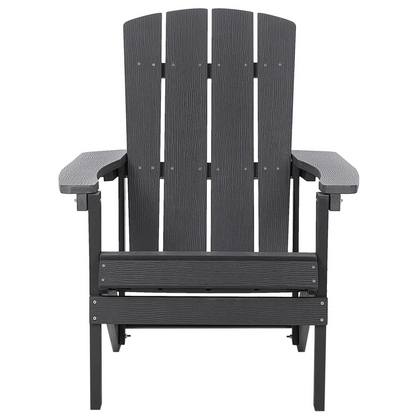 Garden Chair Dark Grey With Footstool Modern Weatherproof