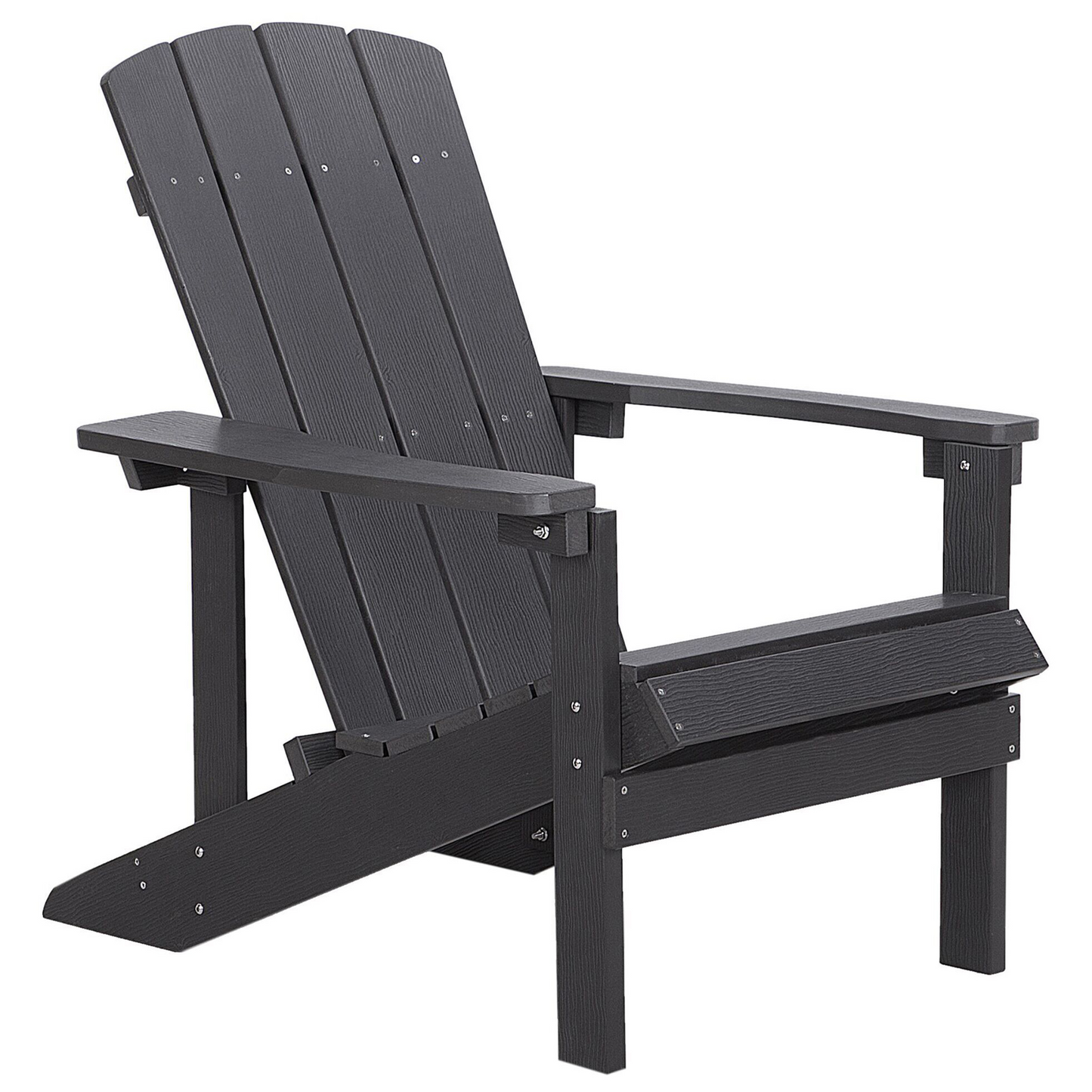 Garden Chair Dark Grey With Footstool Modern Weatherproof