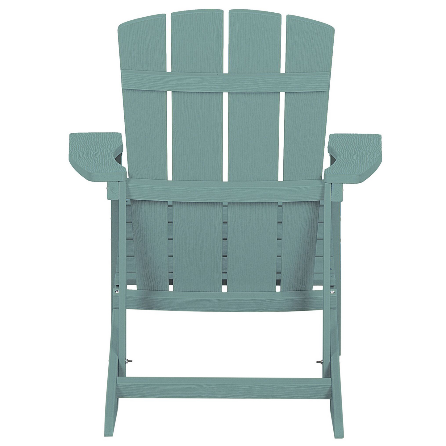 Turquoise Garden Chair With Footstool Weather Resistant Faux Wood Modern Outdoor Lounge