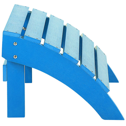 Garden Footstool Blue Weatherproof Slatted