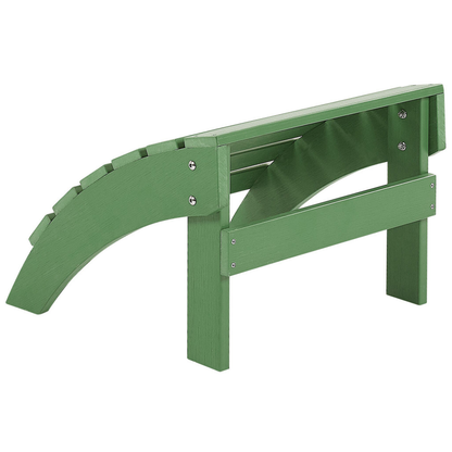 Garden Footstool Green Weather Resistant Slatted Modern