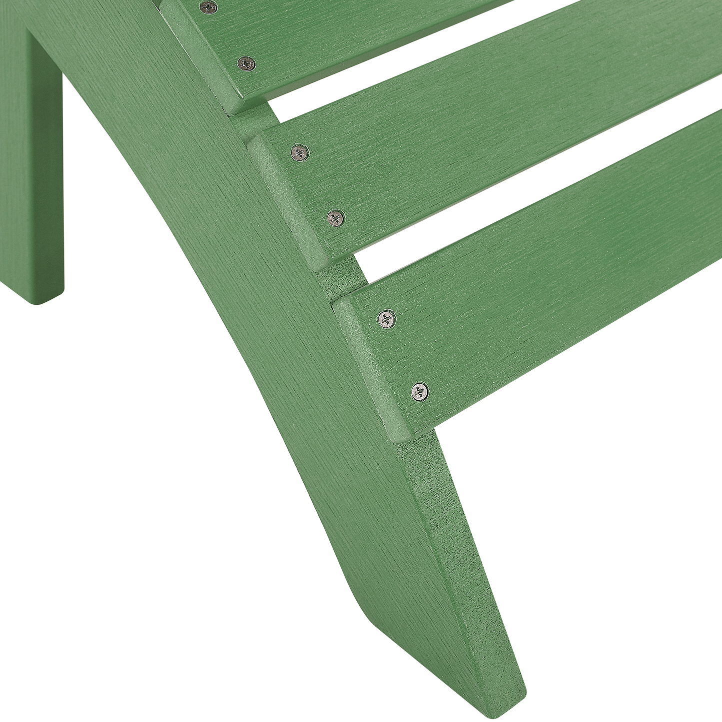 Garden Footstool Green Weather Resistant Slatted Modern