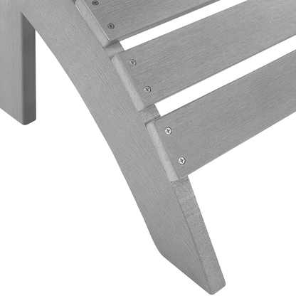 Garden Footstool Slatted Light Grey Weather Resistant