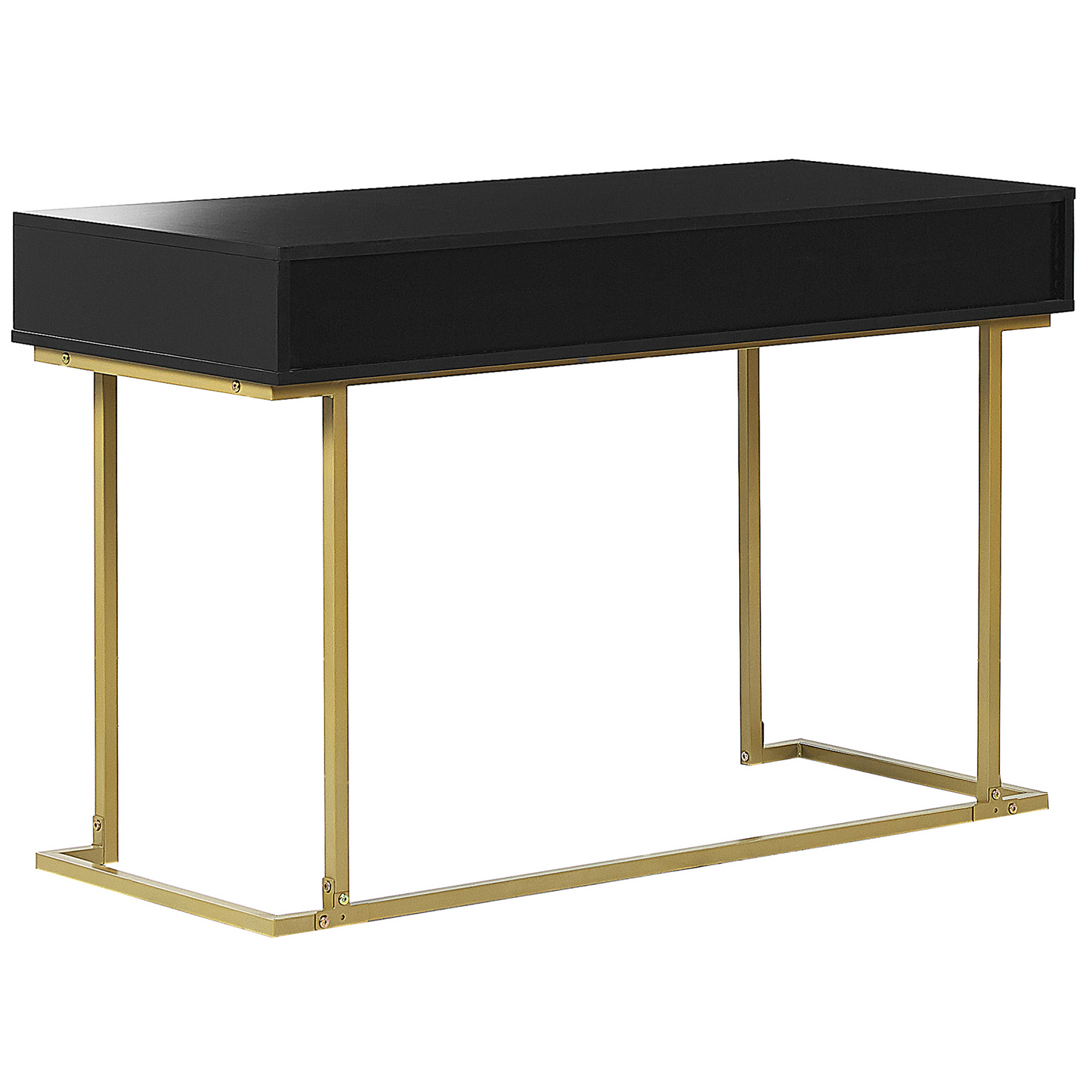 Console Table With 2 Drawers Gold Base 115 x 50cm