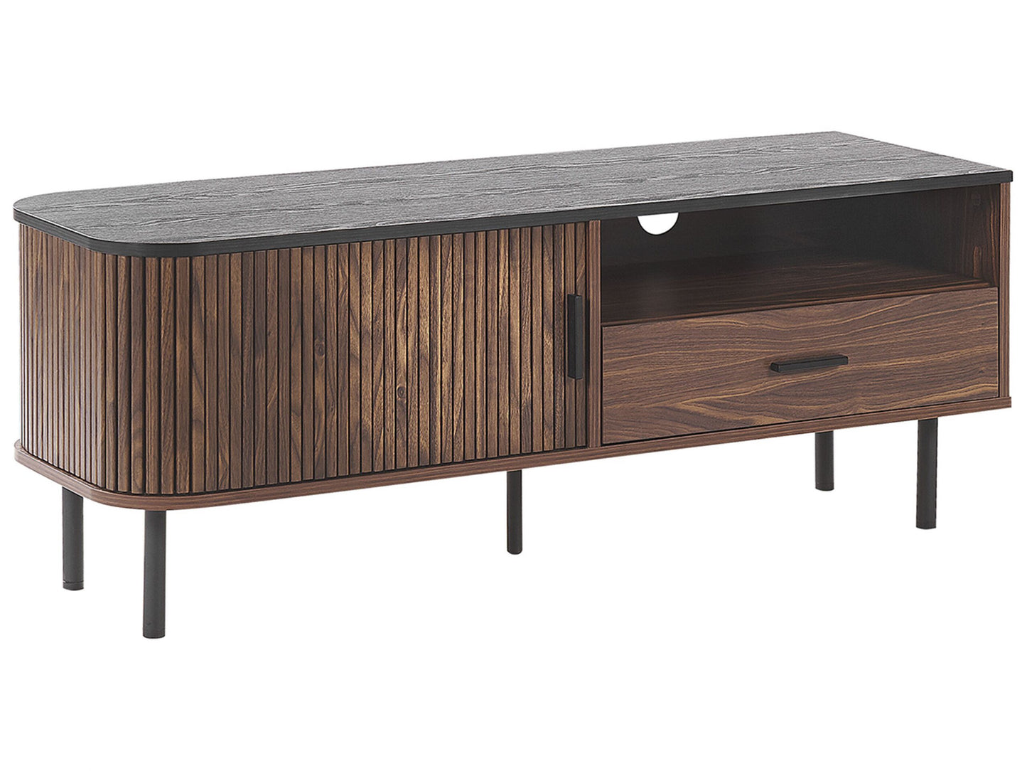 NovaHome TV Stand 54 Inch Retro Sliding Cabinet With Cable Management