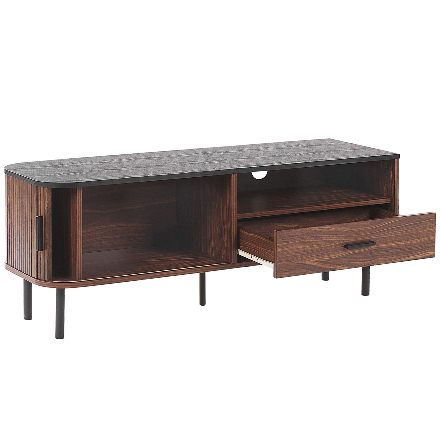NovaHome TV Stand 54 Inch Retro Sliding Cabinet With Cable Management