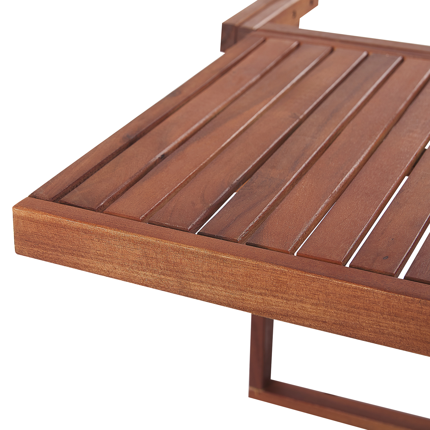Balcony Hanging Table Dark Brown Acacia Folding 60 x 55cm