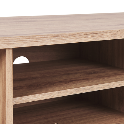 Sablon TV Stand Laminate Light Brown MDF Doors And Cable Management