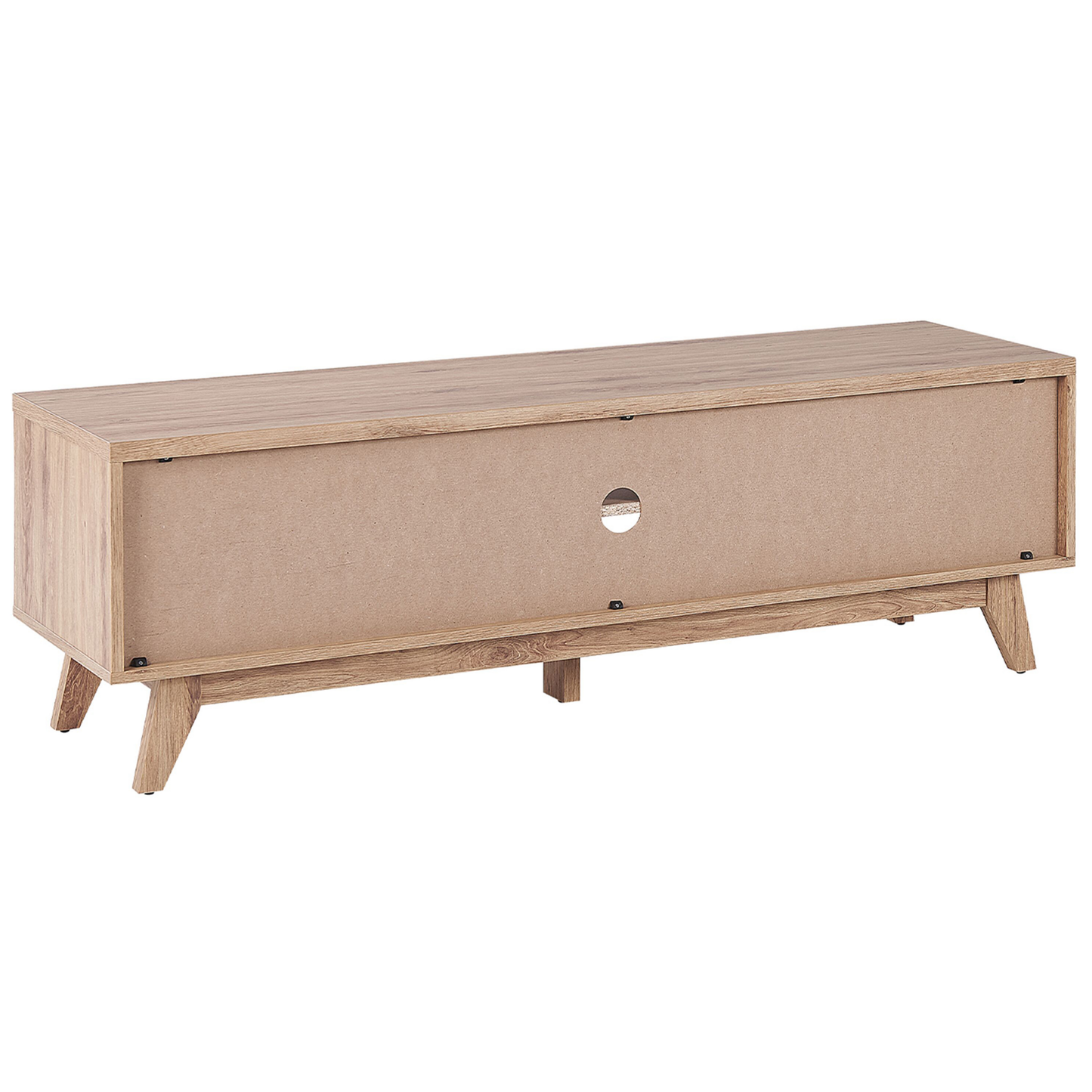 Sablon TV Stand Laminate Light Brown MDF Doors And Cable Management