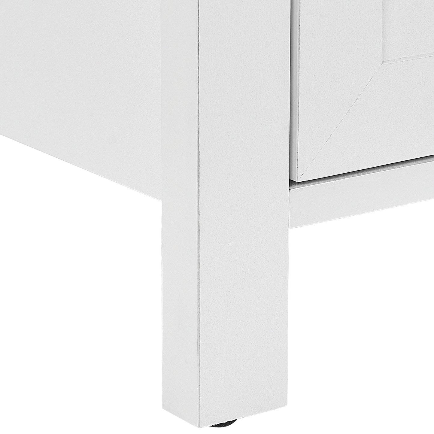 CasaLux White TV Stand Up To 54 Inch Rustic Cabinet Drawers
