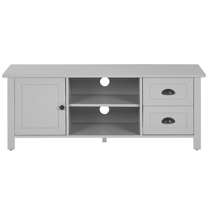 HomeCraft TV Stand Light Grey MDF Up To 54 Inch Rustic Cabinet