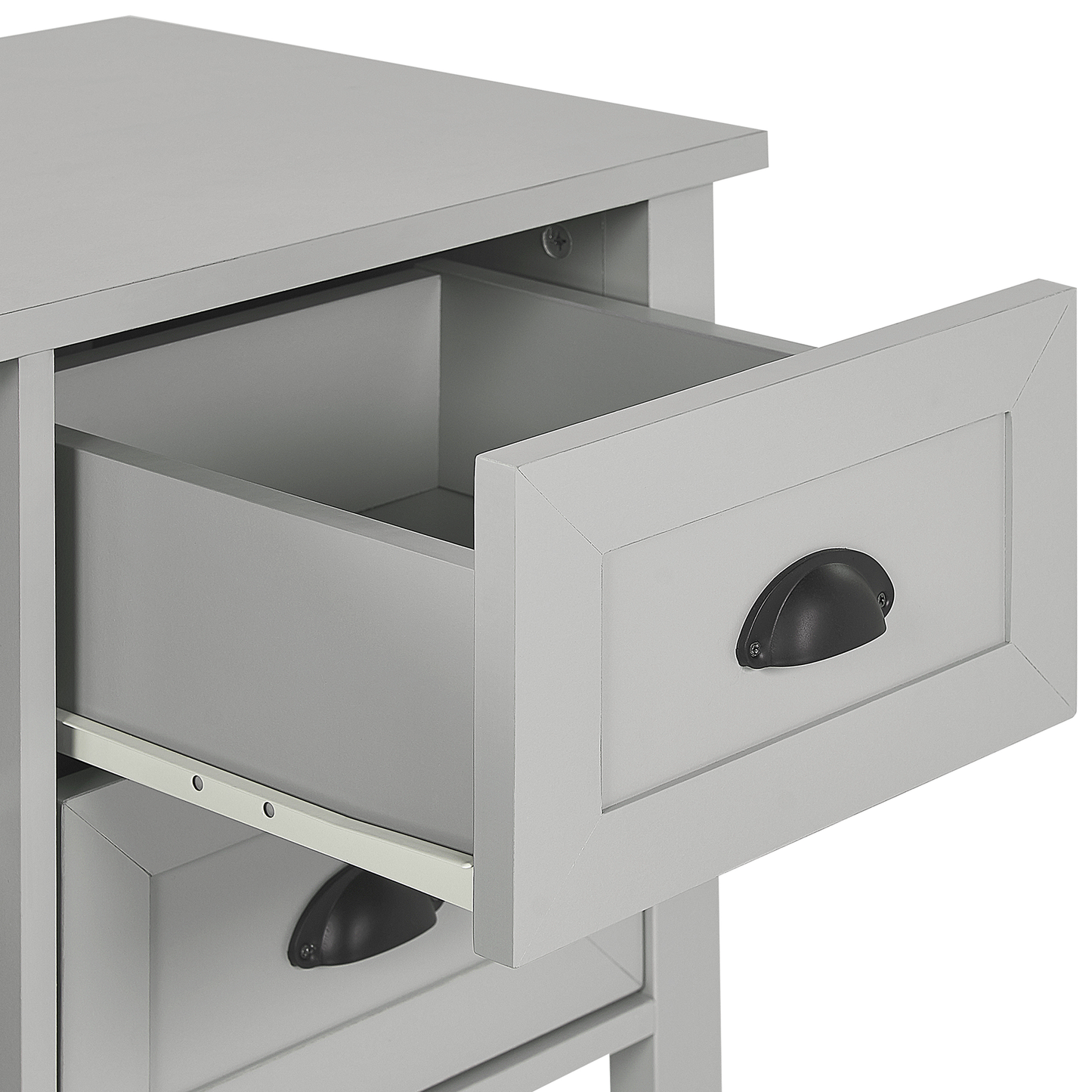 HomeCraft TV Stand Light Grey MDF Up To 54 Inch Rustic Cabinet