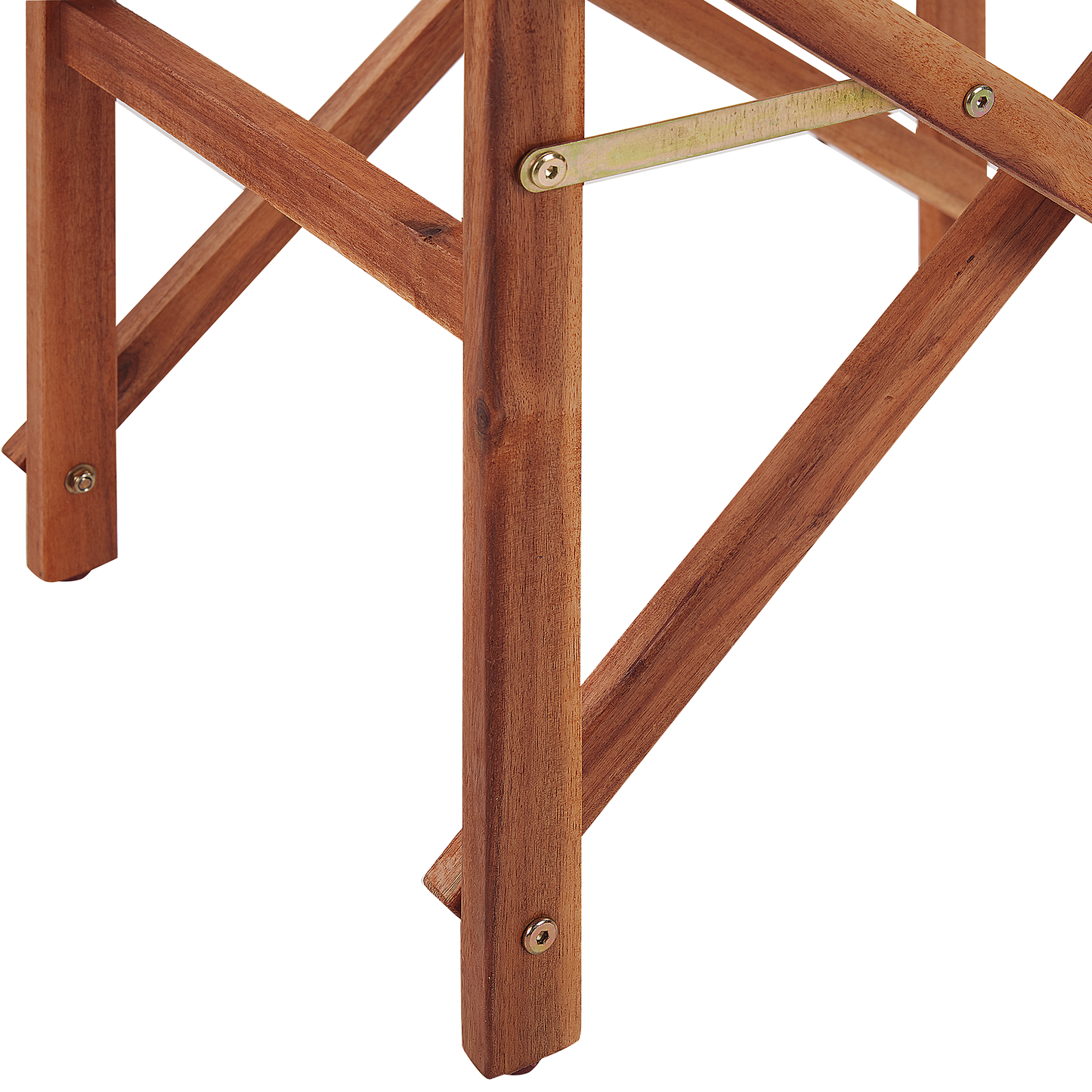Director Chairs 2 Folding Dark Brown Wood OffWhite Sling