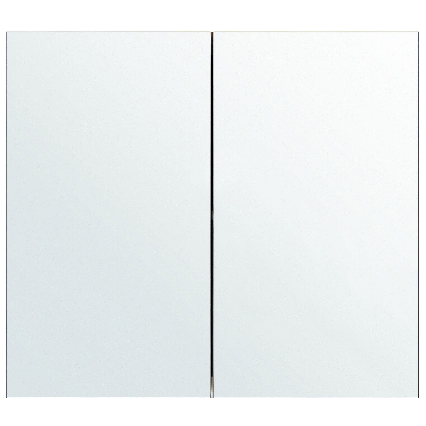 Bathroom Mirror Cabinet White Plywood 80 x 70cm Hanging Two Door With Shelves