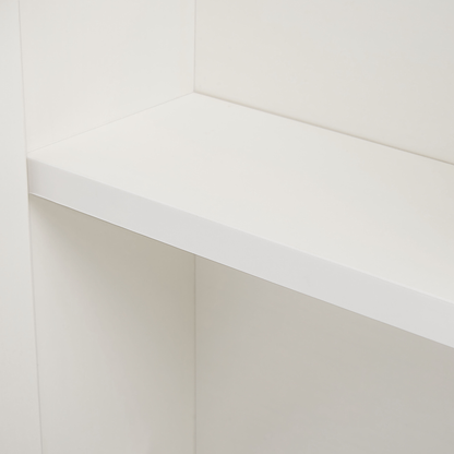 Bathroom Mirror Cabinet White Plywood 80 x 70cm Hanging Two Door With Shelves