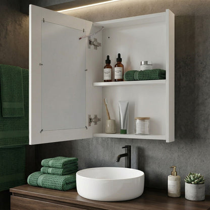 LED Bathroom Mirror Cabinet 40 x 60cm White