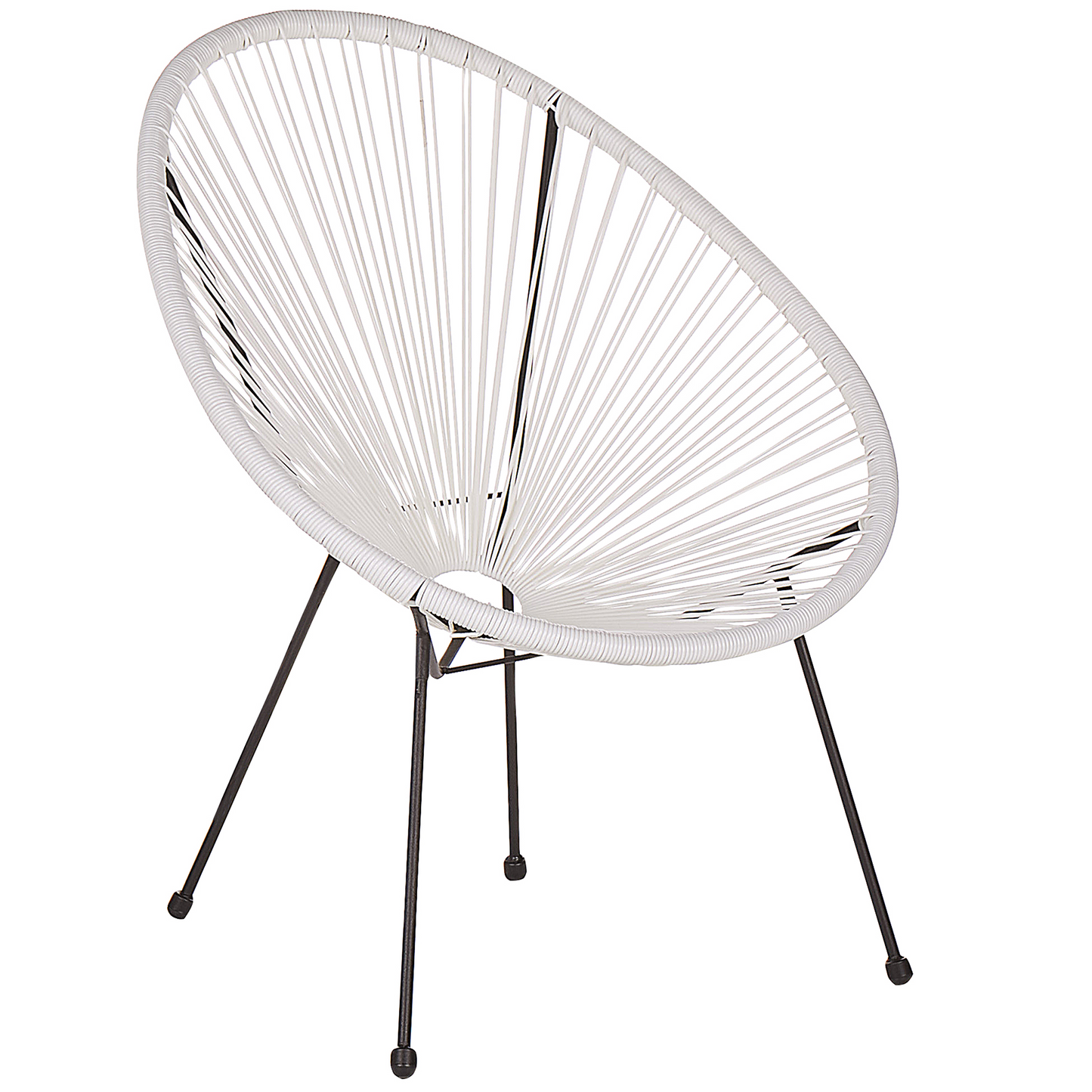 Bistro White PE Rattan 3 Piece 2 Seater Round Set Indoor Outdoor