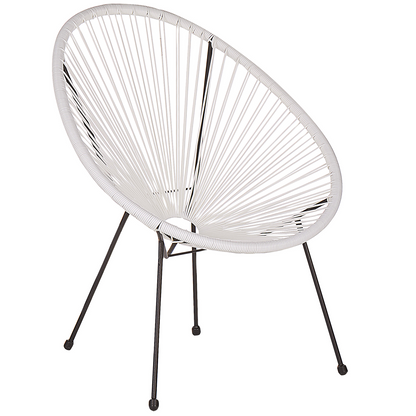 Bistro White PE Rattan 3 Piece 2 Seater Round Set Indoor Outdoor