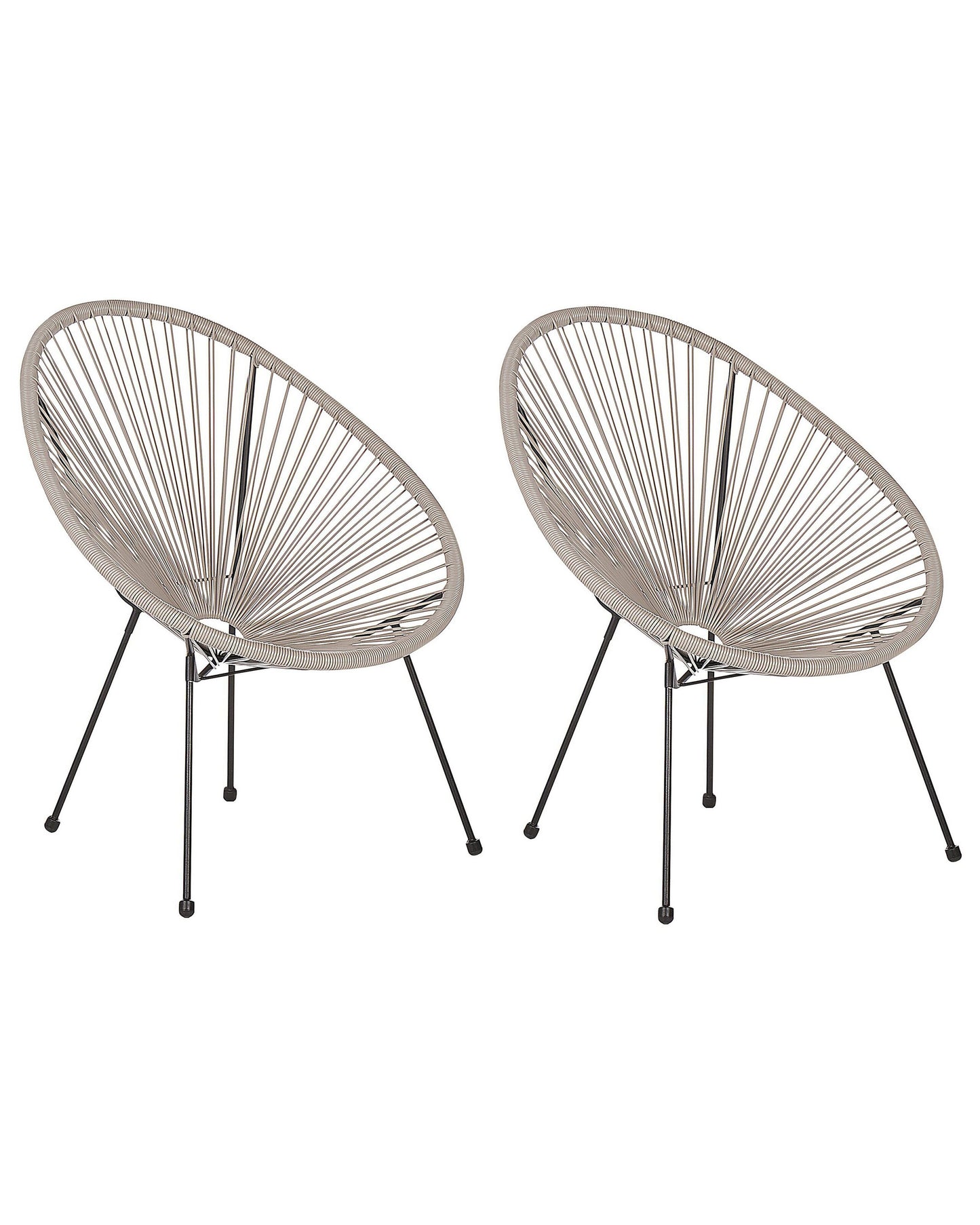Verdant Living Garden Chair Papasan Set Light Grey Indoor Outdoor