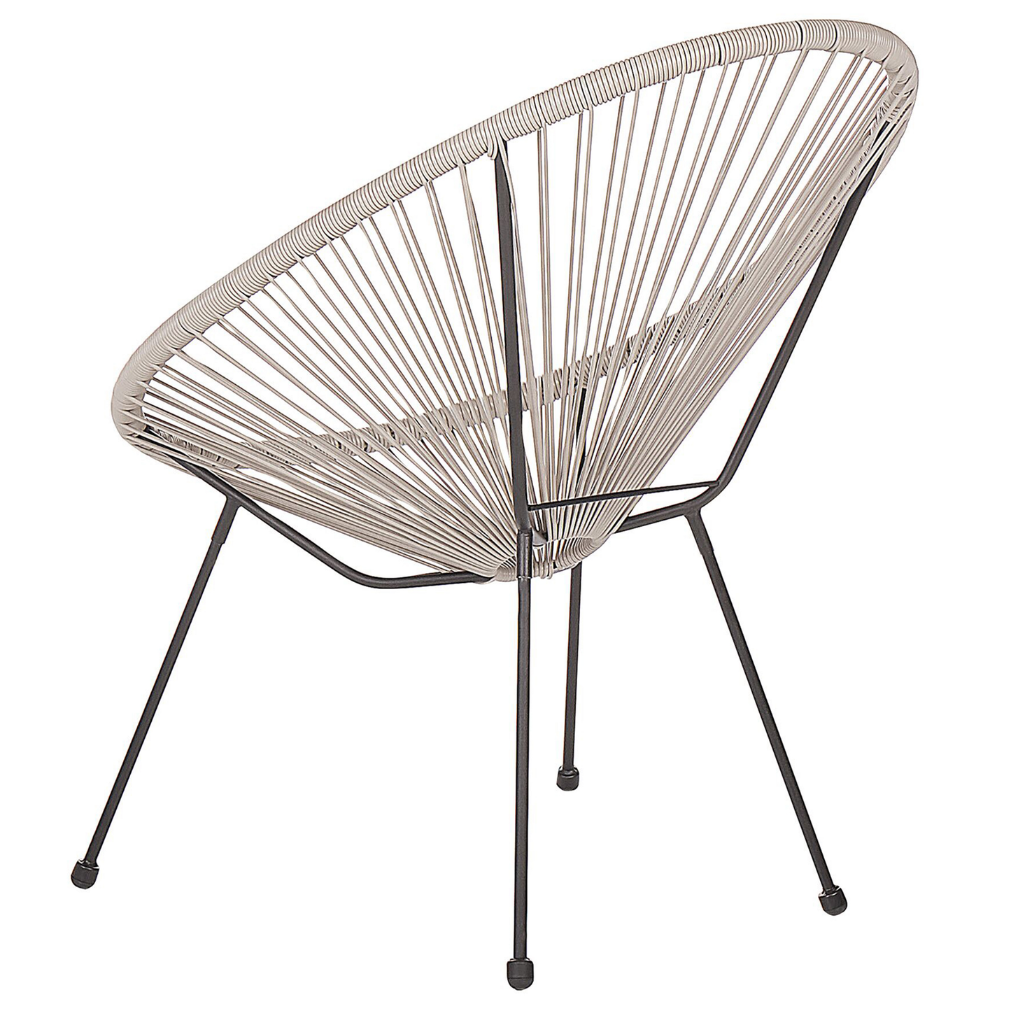 Verdant Living Garden Chair Papasan Set Light Grey Indoor Outdoor