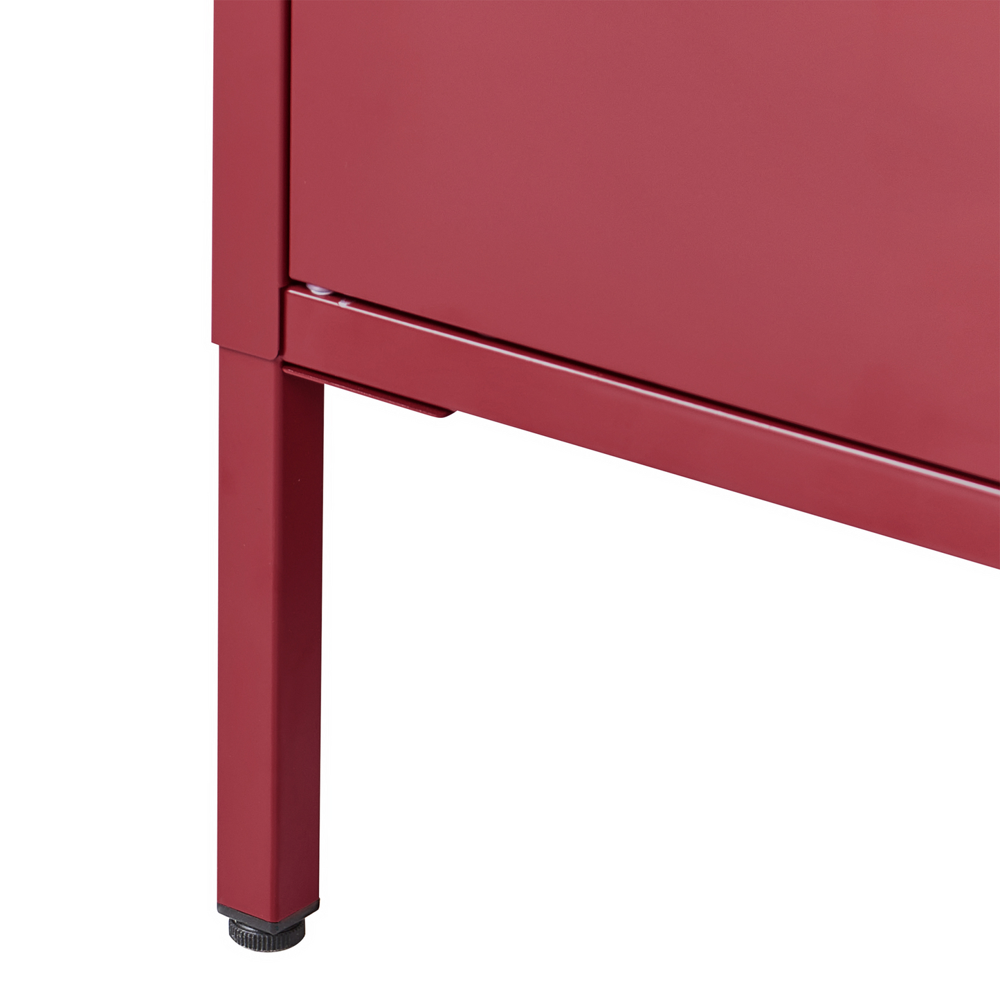 Red Steel 2 Door Industrial Sideboard For Home Office Storage