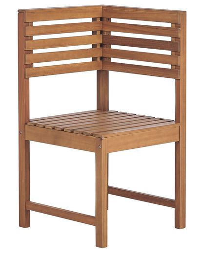Outdoor Balcony 1-Seat Corner Chair AcaciaWood Weatherproof