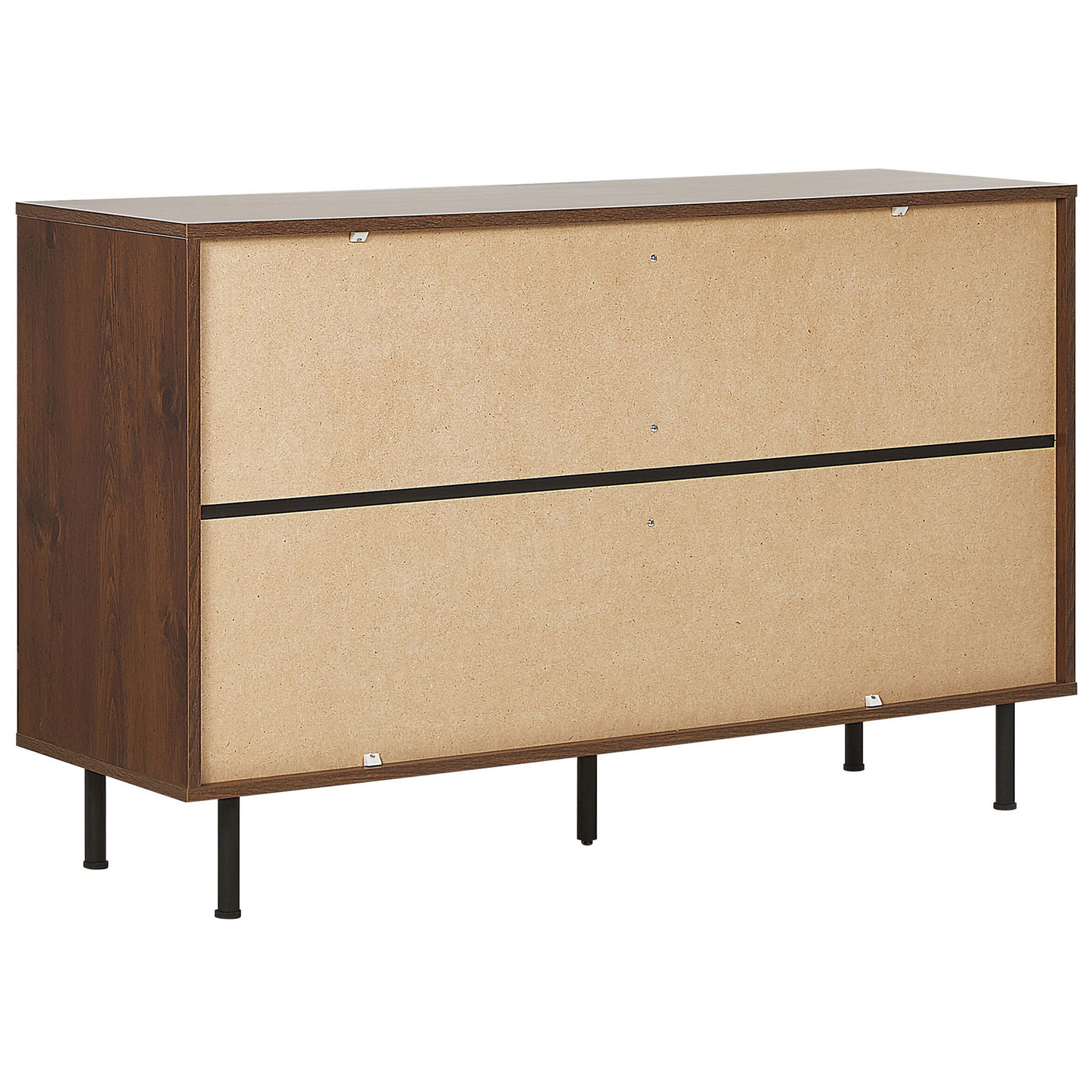Sideboard Dark Wood Grey 118 x 40cm 3 Drawers 1 Cabinet