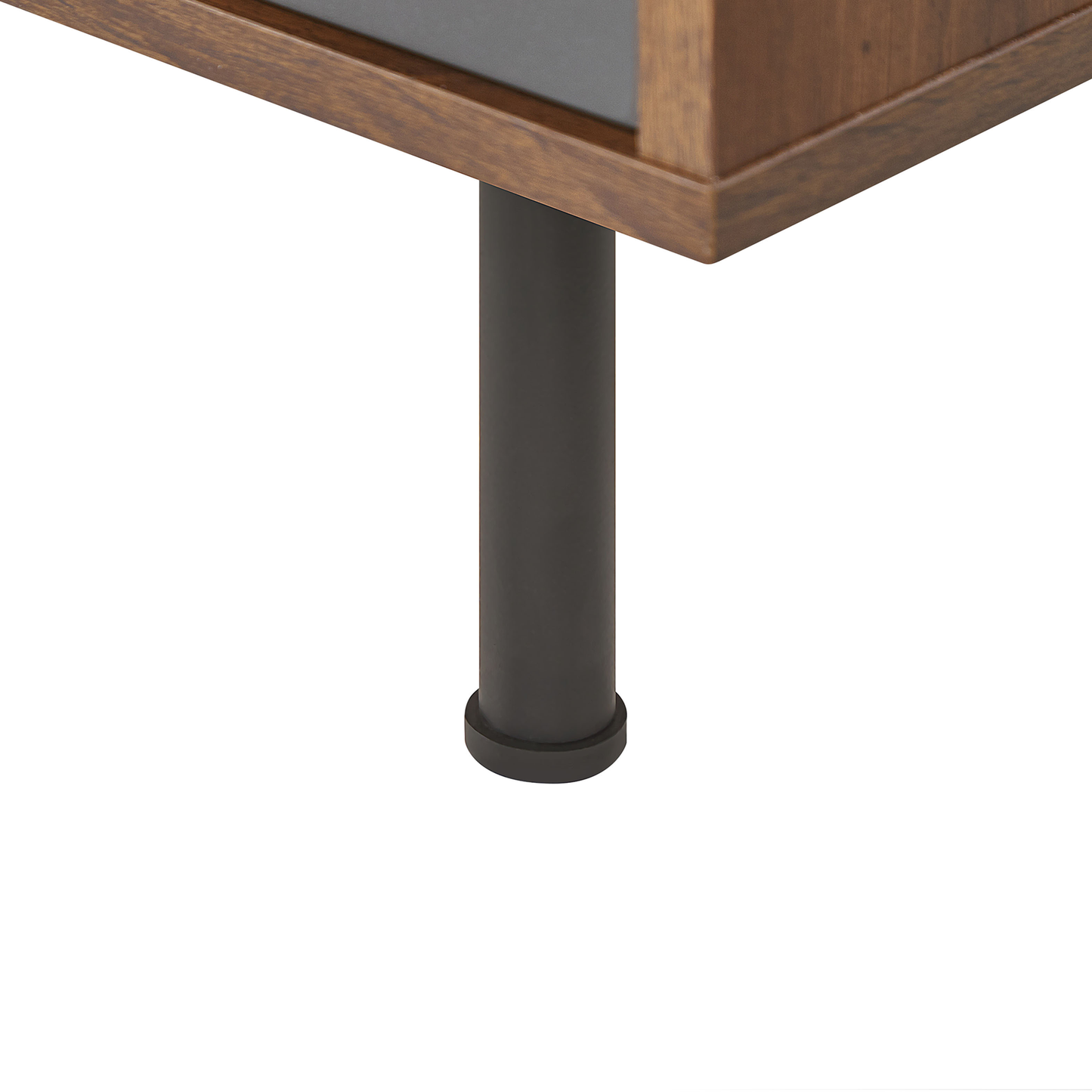Sideboard Dark Wood Grey 118 x 40cm 3 Drawers 1 Cabinet