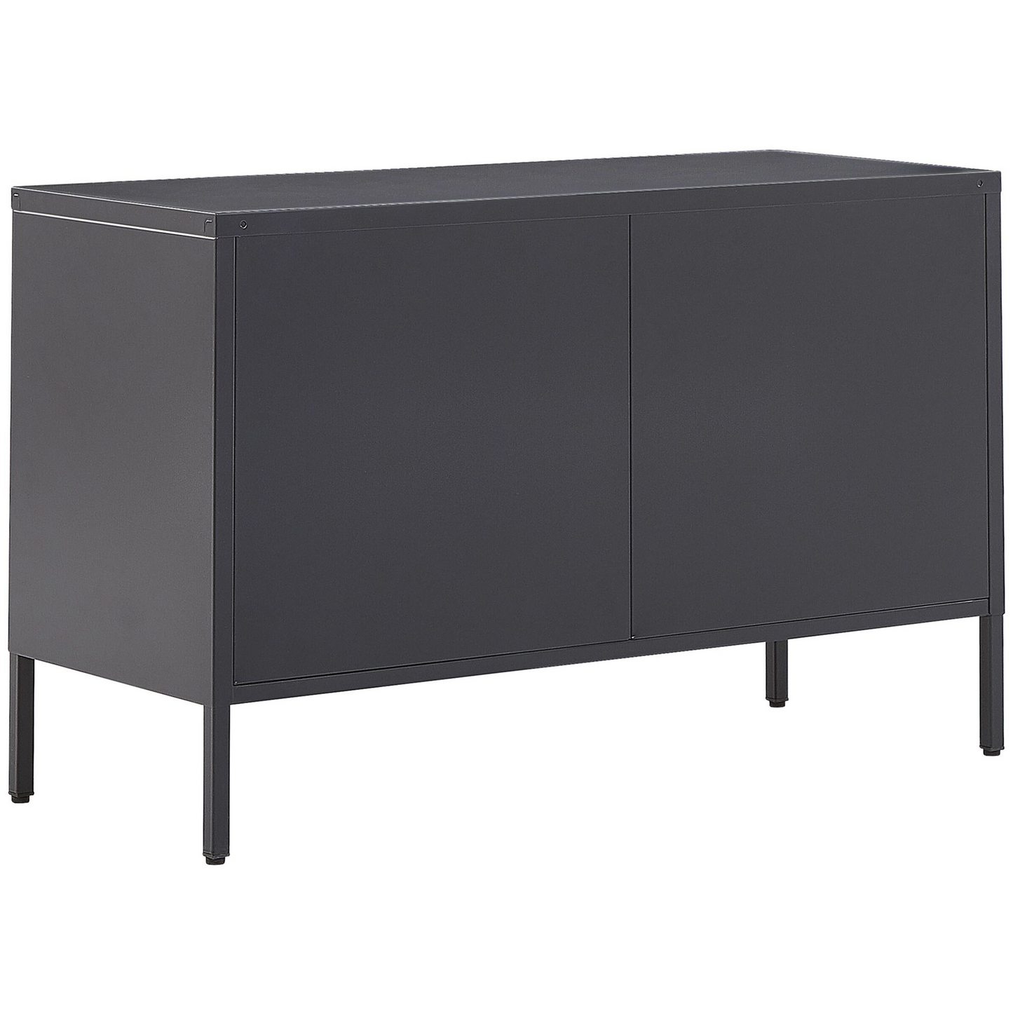 2 Door Black Steel Sideboard Home Office Industrial
