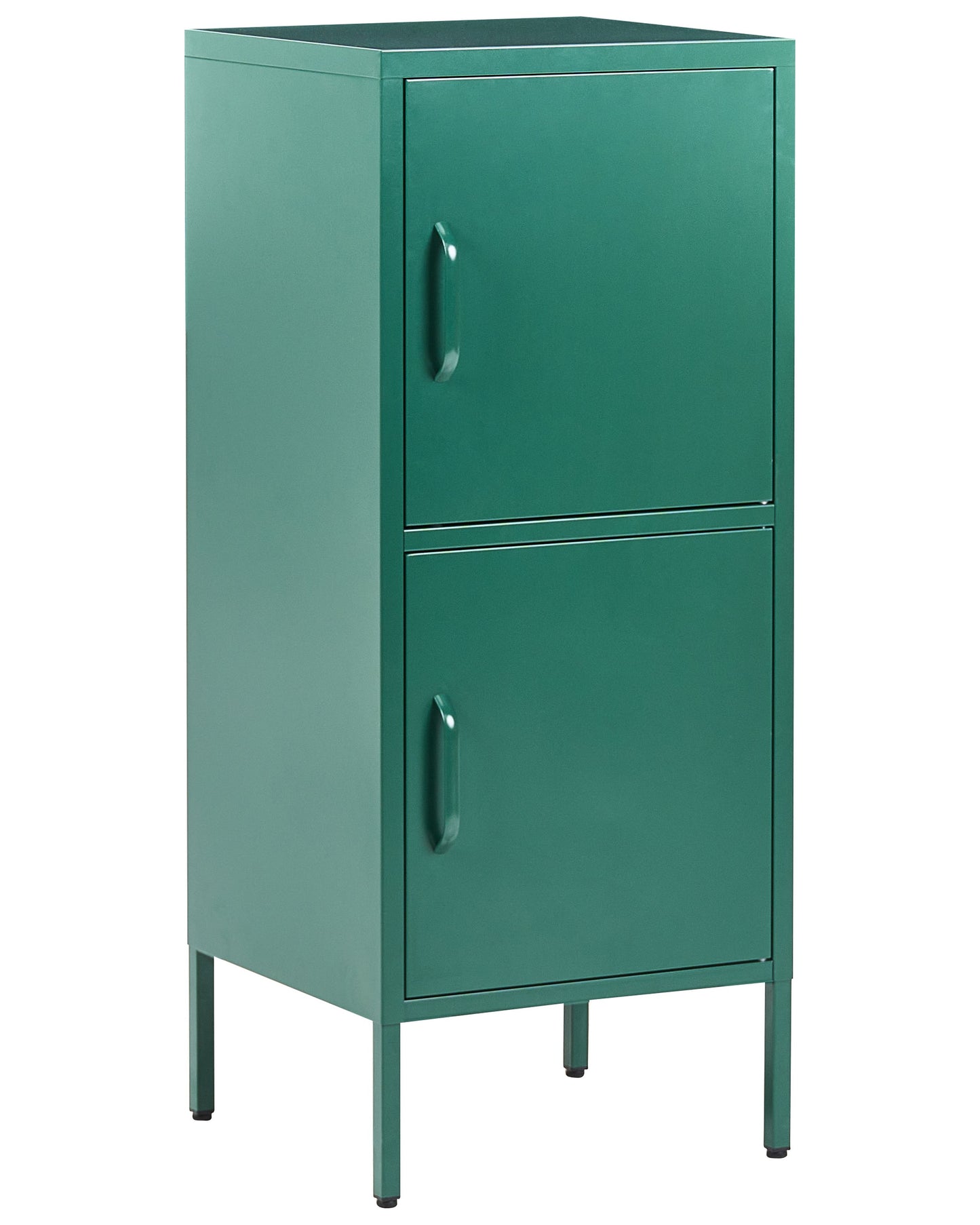 Green Metal Durable 2 Door Storage Cabinet With Four Shelves For Home Office