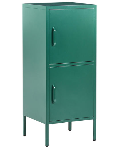 Green Metal Durable 2 Door Storage Cabinet With Four Shelves For Home Office